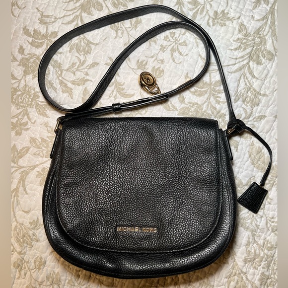 Michael Kors Handbags - Michael Kors Leather Bedford Flap Crossbody Saddle Bag, Minimalist Quiet Luxury